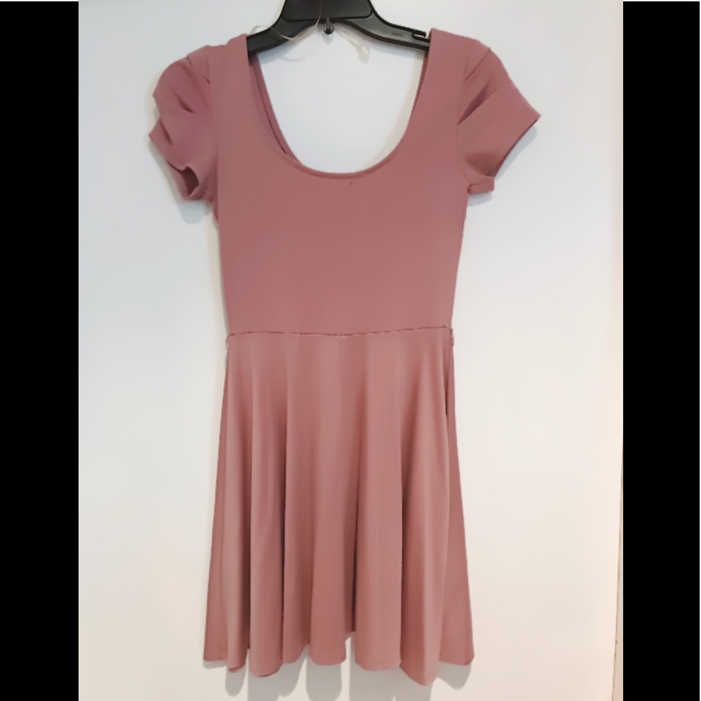Charlotte Russe Rose pink skater dress